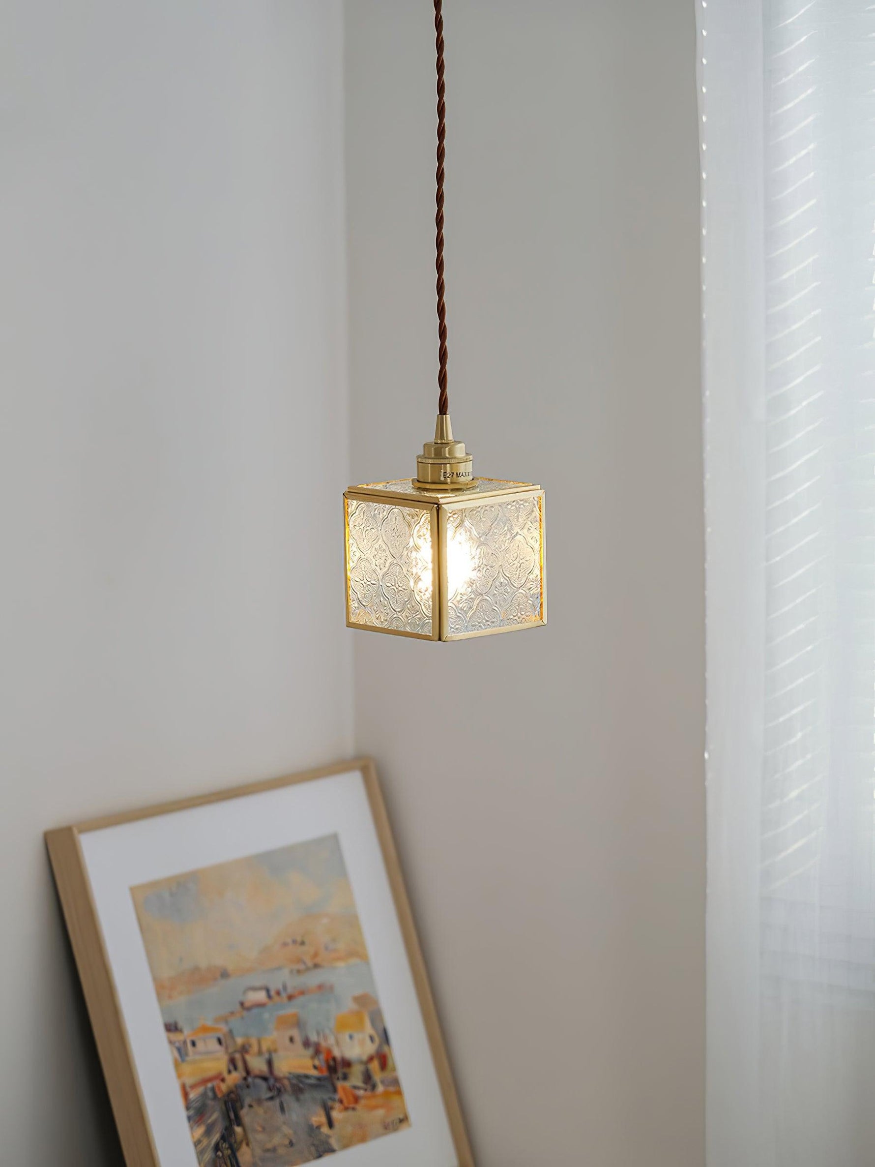 Patterned Glass Pendant Lamp - Lamp Outdoor
