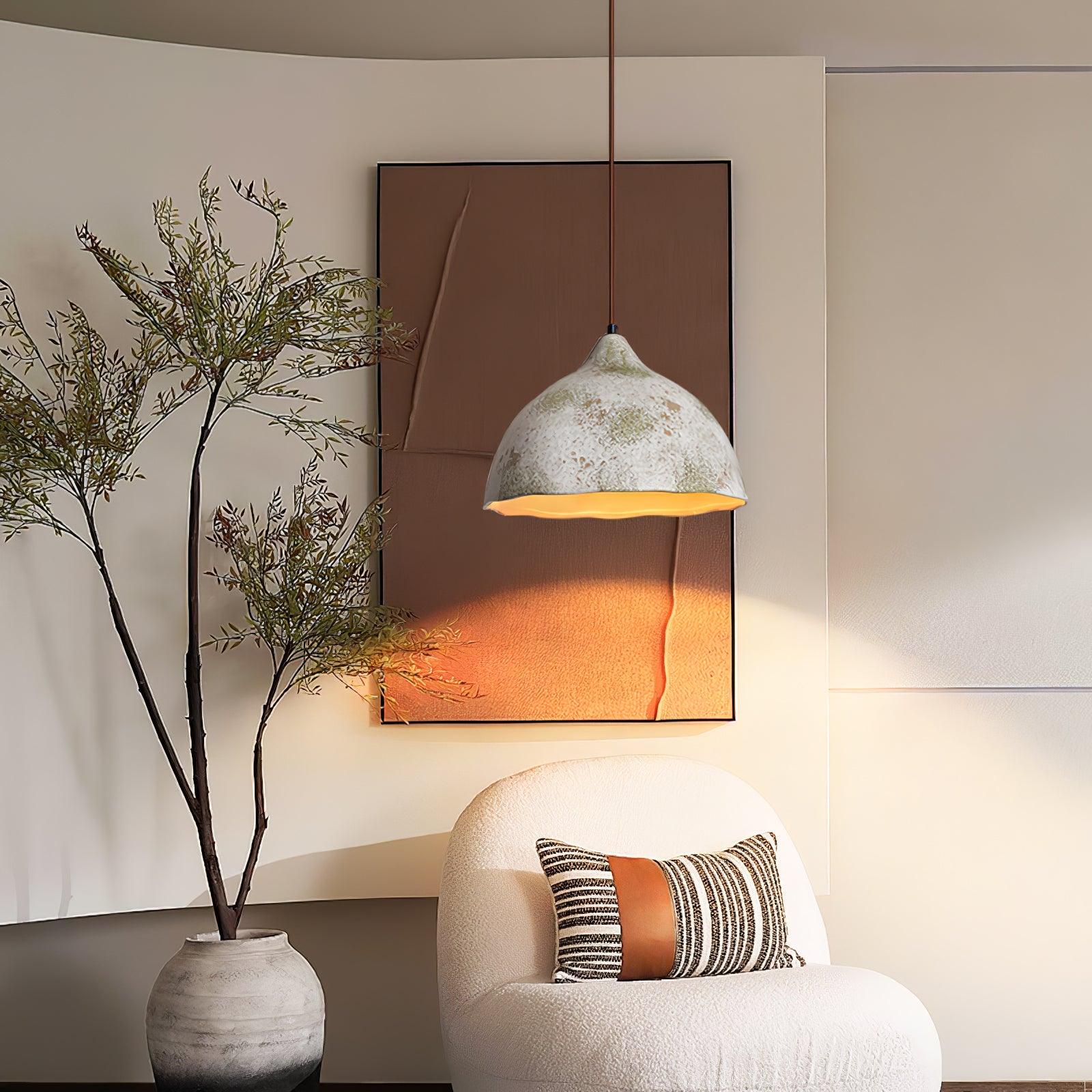 Moss Minimalist Wood Pendant Light - Lamp Outdoor