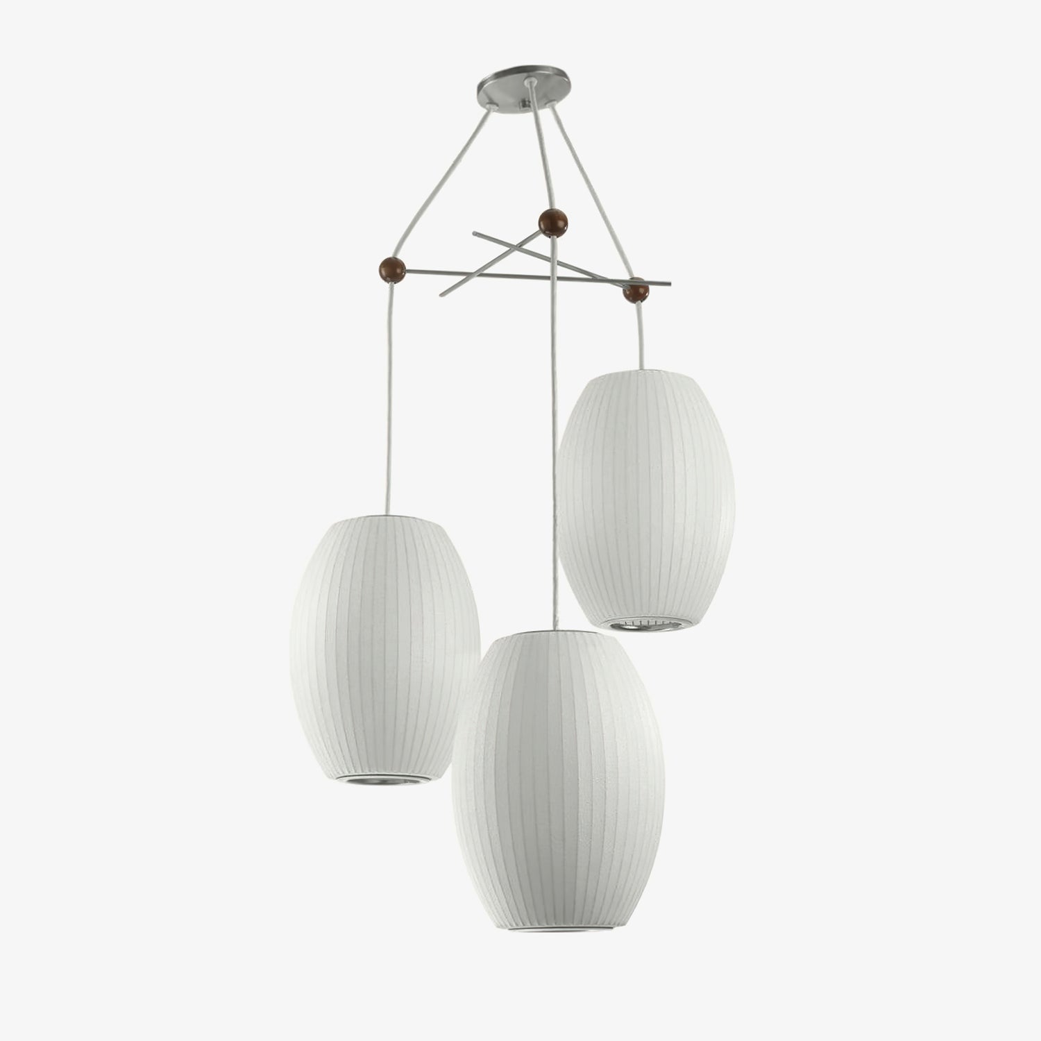 Lunar Modern Silk Pendant Lamp - Lamp Outdoor