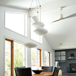 Lunar Modern Silk Pendant Lamp - Lamp Outdoor