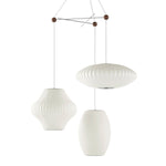 Lunar Modern Silk Pendant Lamp - Lamp Outdoor