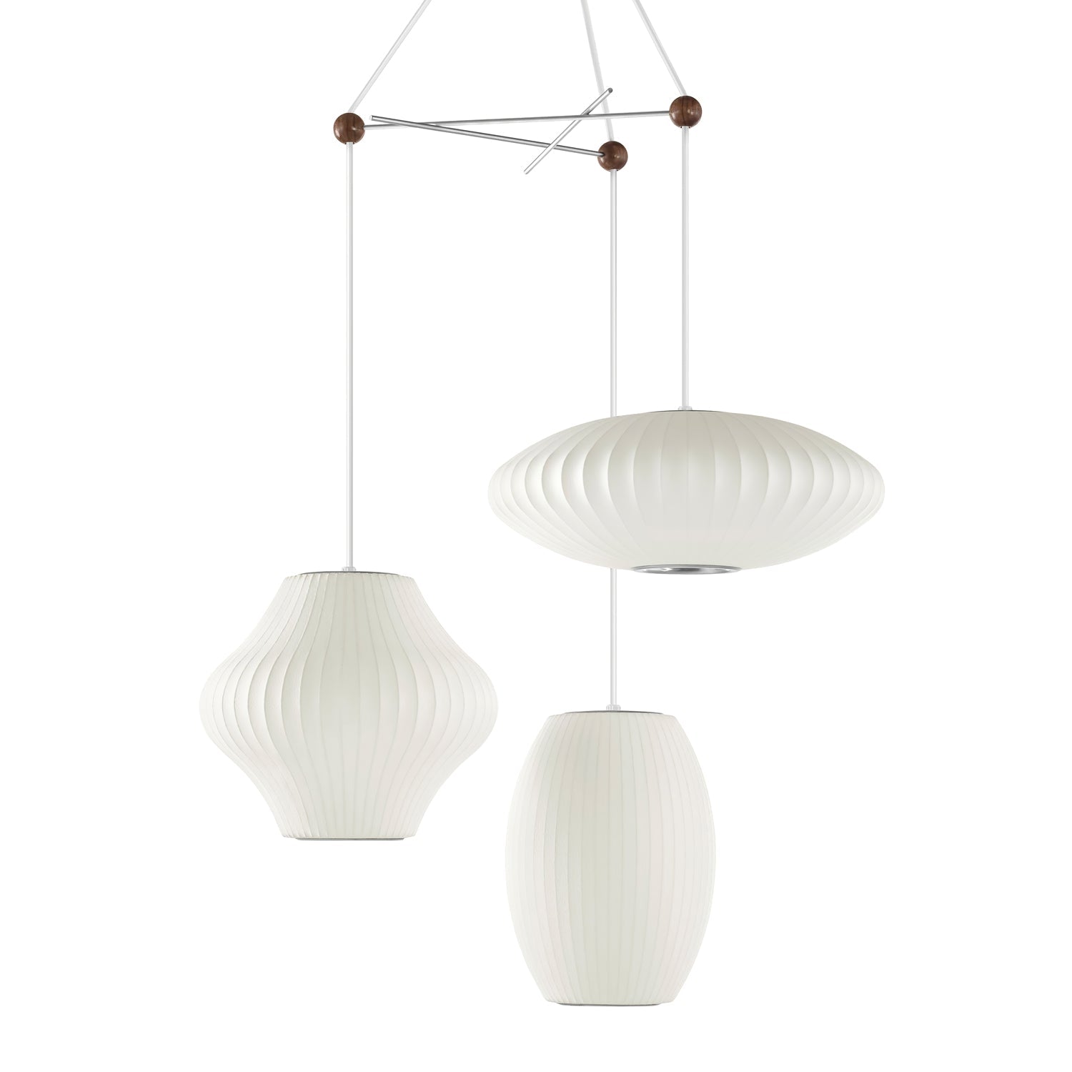 Lunar Modern Silk Pendant Lamp - Lamp Outdoor