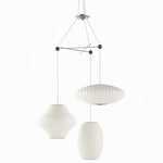 Lunar Modern Silk Pendant Lamp - Lamp Outdoor