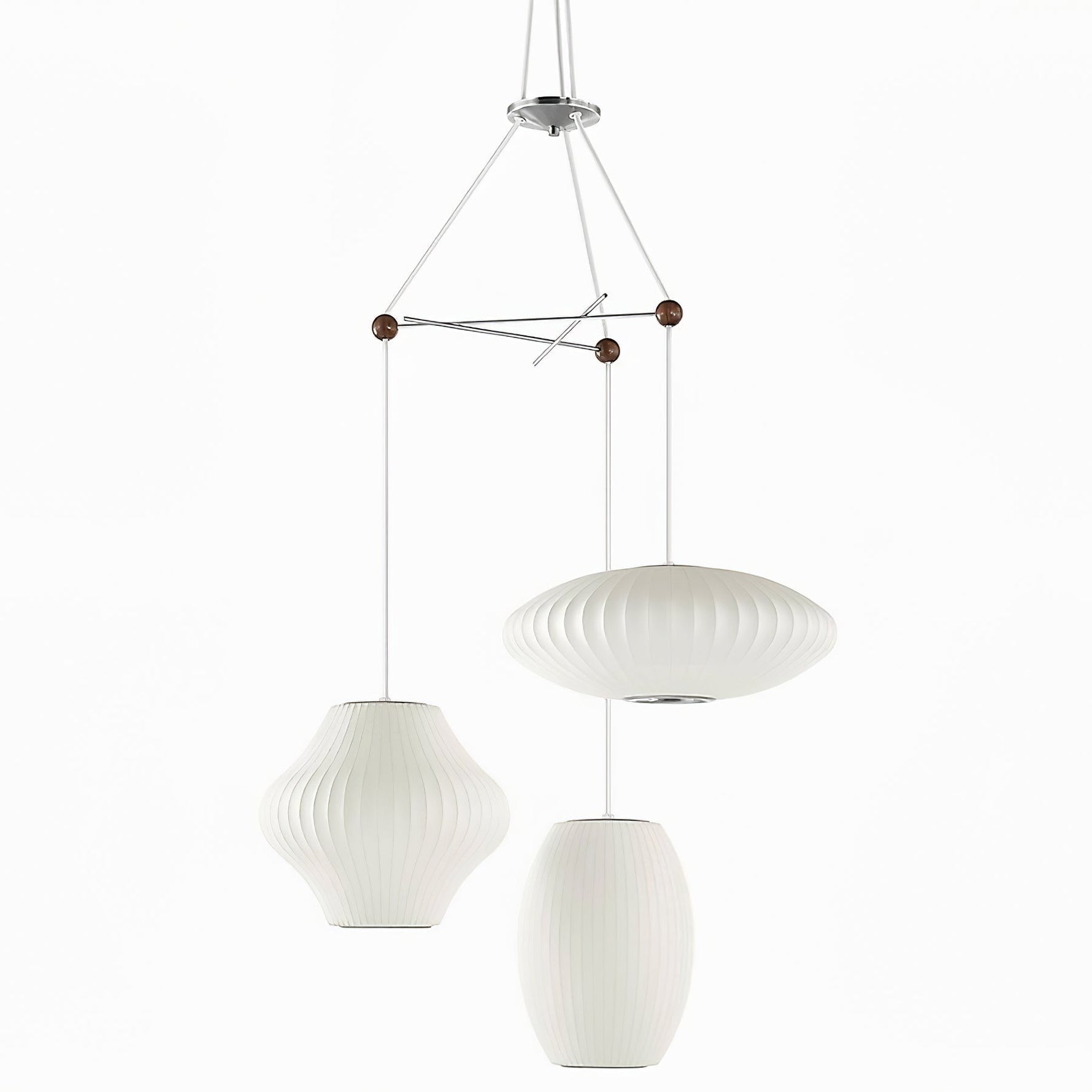 Lunar Modern Silk Pendant Lamp - Lamp Outdoor