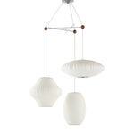 Lunar Modern Silk Pendant Lamp - Lamp Outdoor