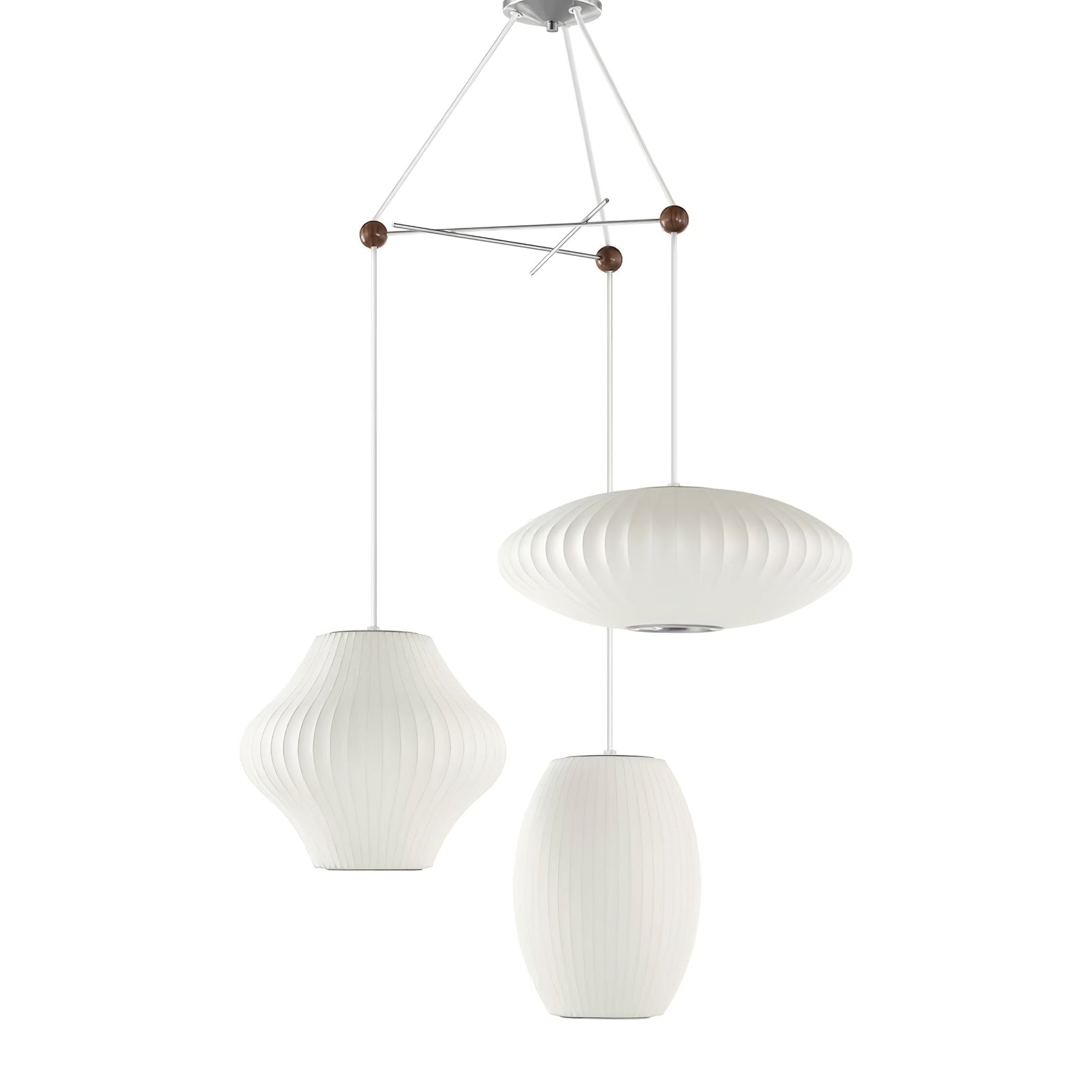 Lunar Modern Silk Pendant Lamp - Lamp Outdoor