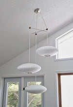 Lunar Modern Silk Pendant Lamp - Lamp Outdoor