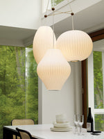 Lunar Modern Silk Pendant Lamp - Lamp Outdoor