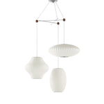 Lunar Modern Silk Pendant Lamp - Lamp Outdoor