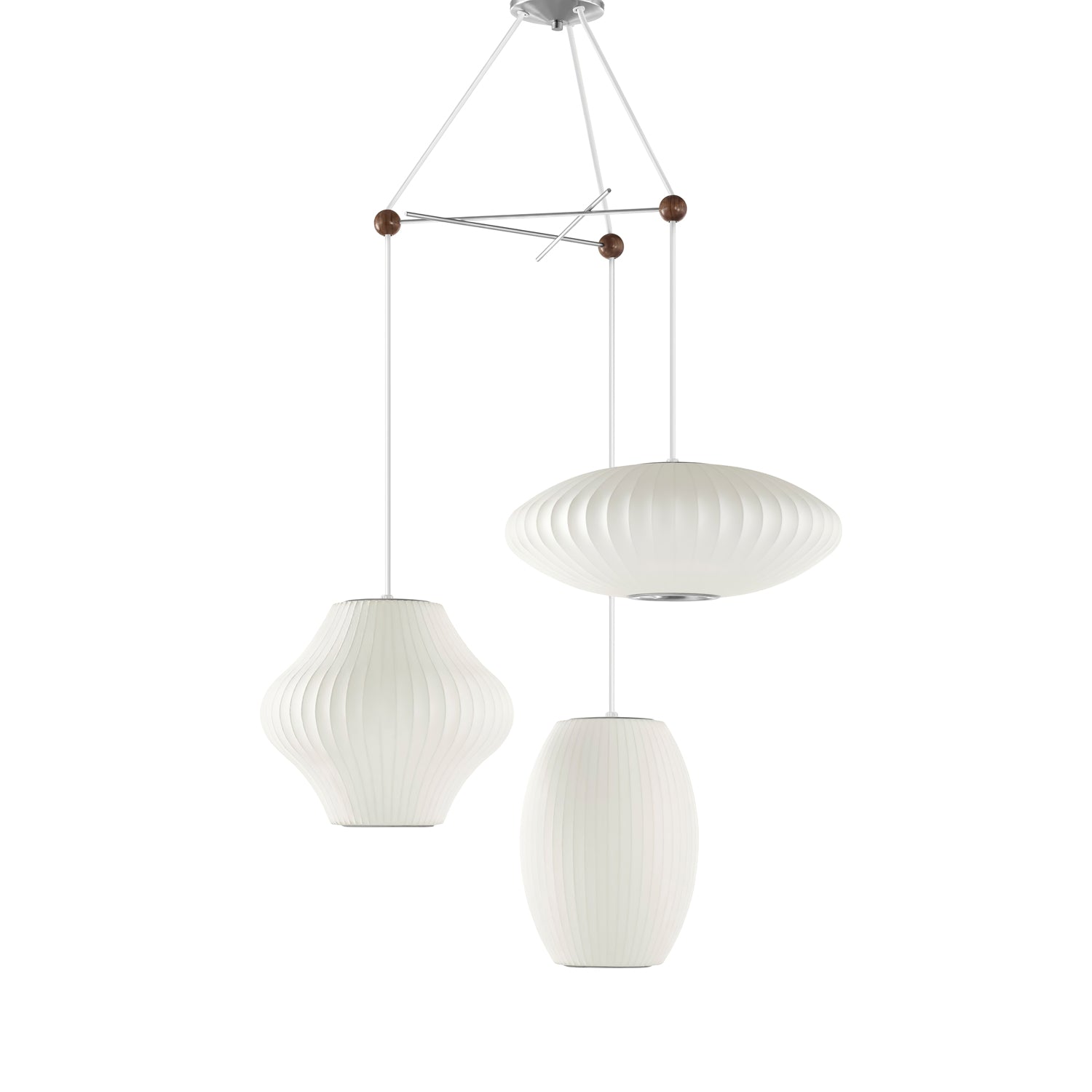 Lunar Modern Silk Pendant Lamp - Lamp Outdoor
