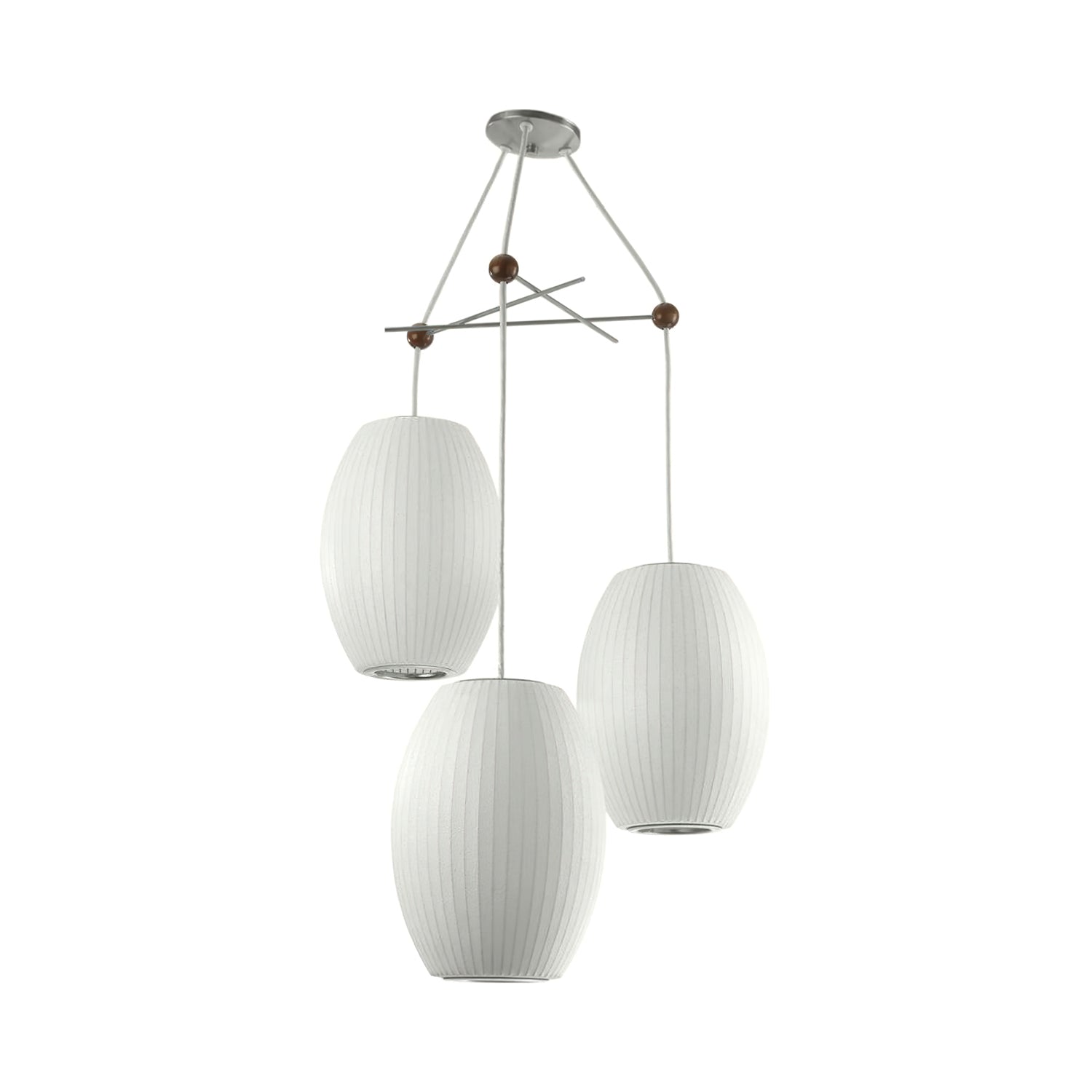 Lunar Modern Silk Pendant Lamp - Lamp Outdoor