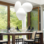 Lunar Modern Silk Pendant Lamp - Lamp Outdoor