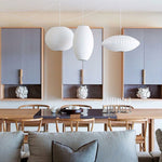 Lunar Modern Silk Pendant Lamp - Lamp Outdoor