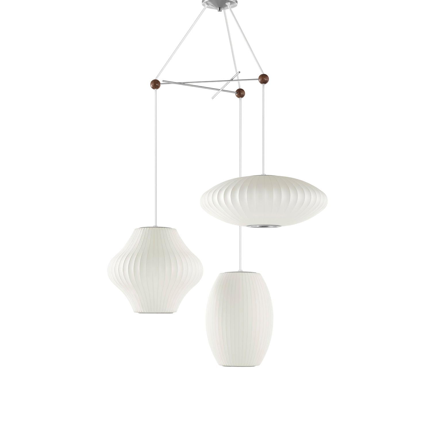 Lunar Modern Silk Pendant Lamp - Lamp Outdoor