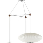 Lunar Modern Silk Pendant Lamp - Lamp Outdoor
