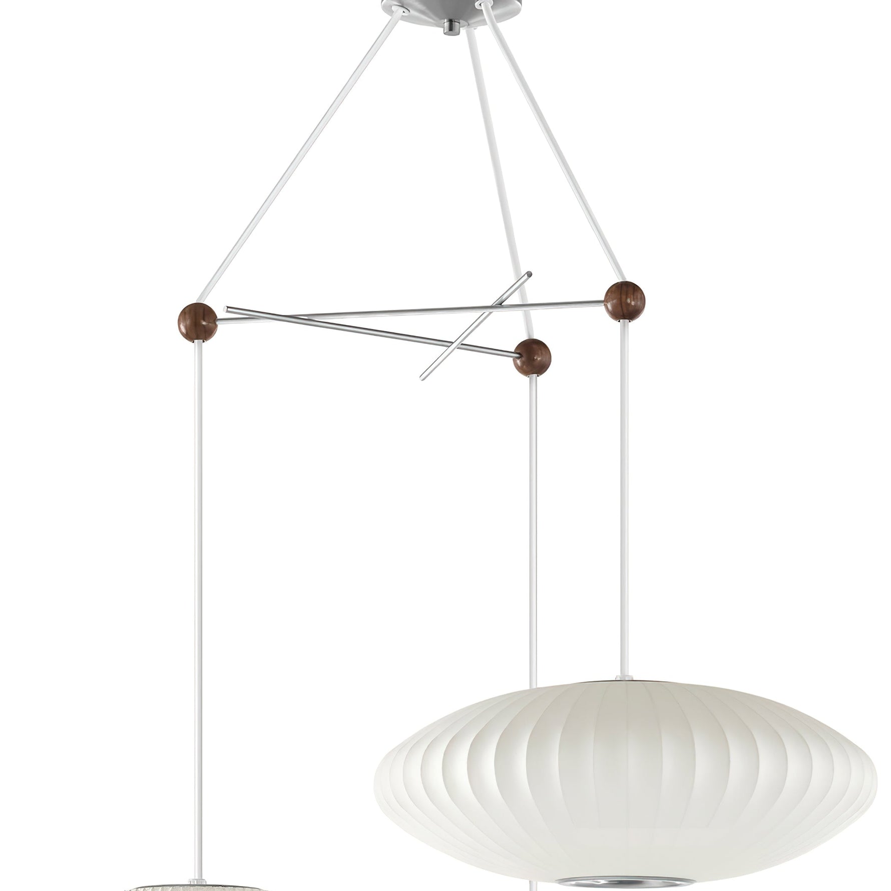 Lunar Modern Silk Pendant Lamp - Lamp Outdoor