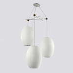 Lunar Modern Silk Pendant Lamp - Lamp Outdoor