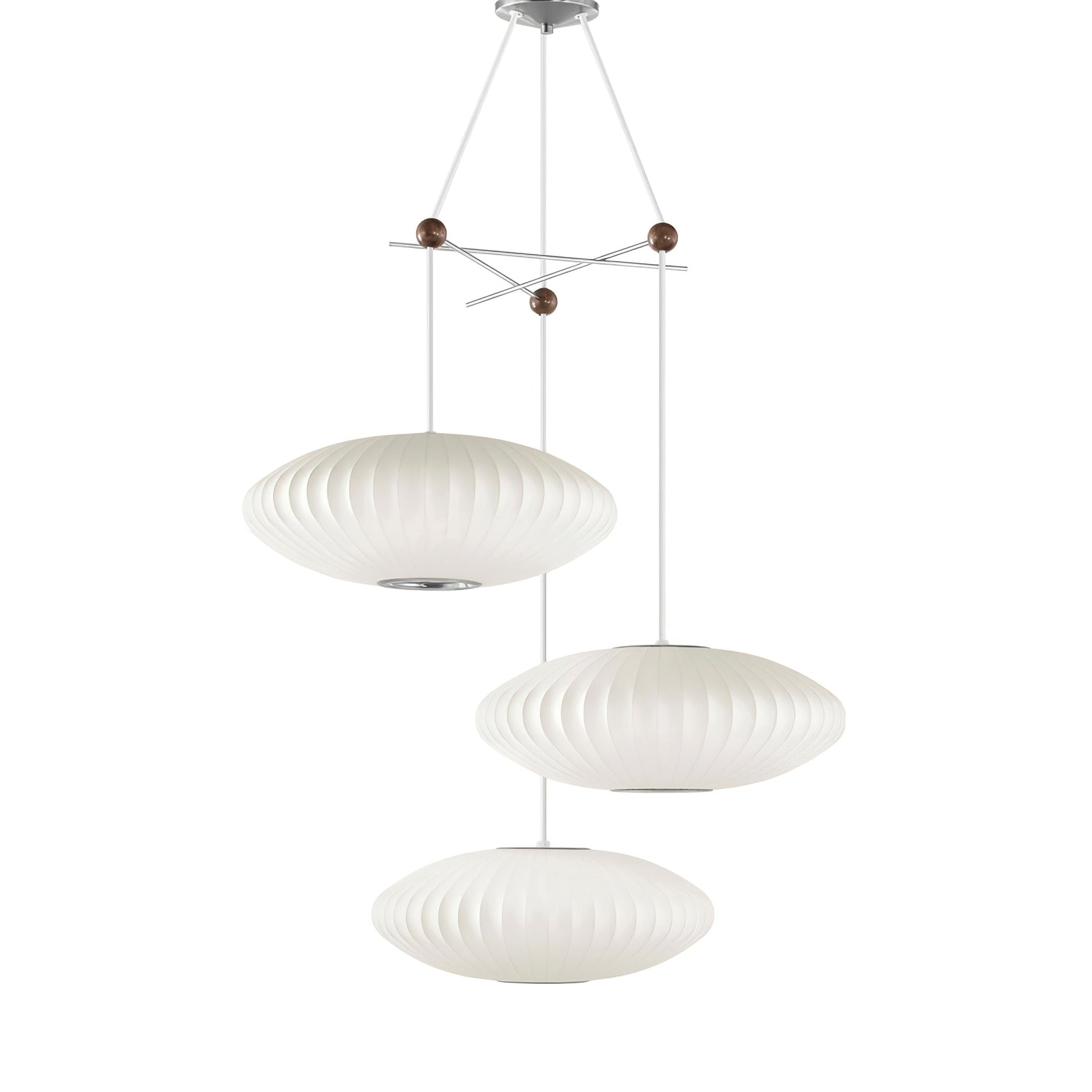 Lunar Modern Silk Pendant Lamp - Lamp Outdoor