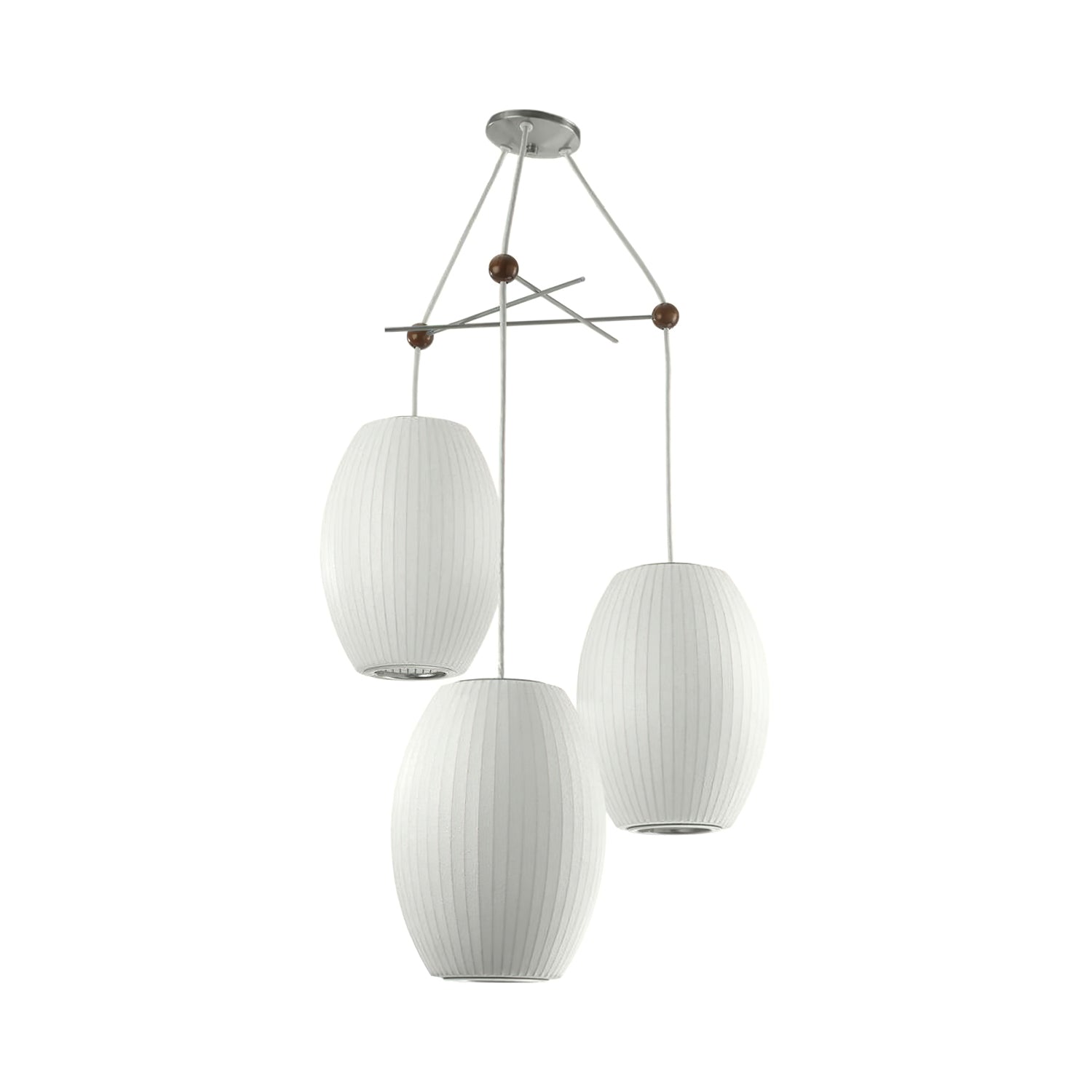 Lunar Modern Silk Pendant Lamp - Lamp Outdoor