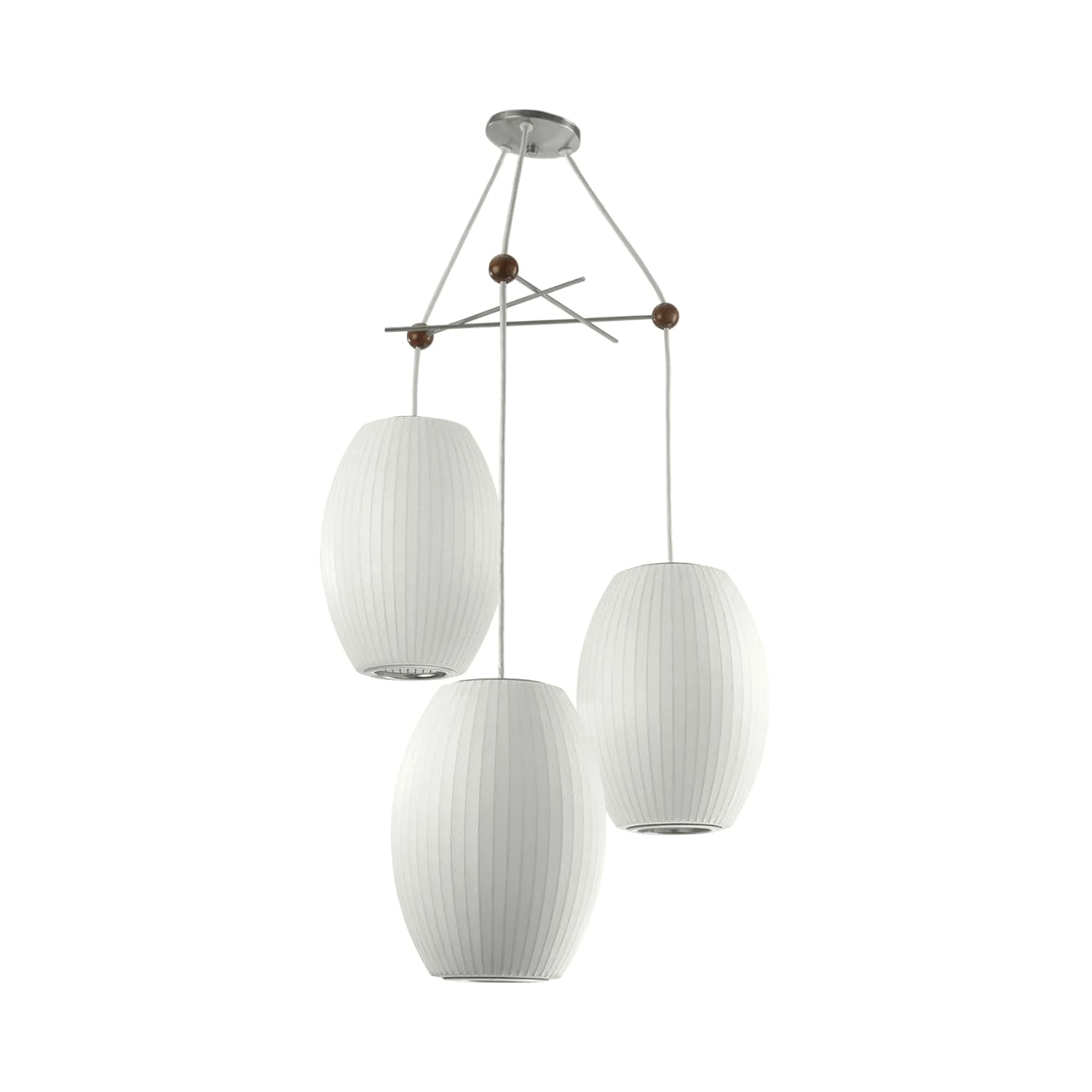 Lunar Modern Silk Pendant Lamp - Lamp Outdoor