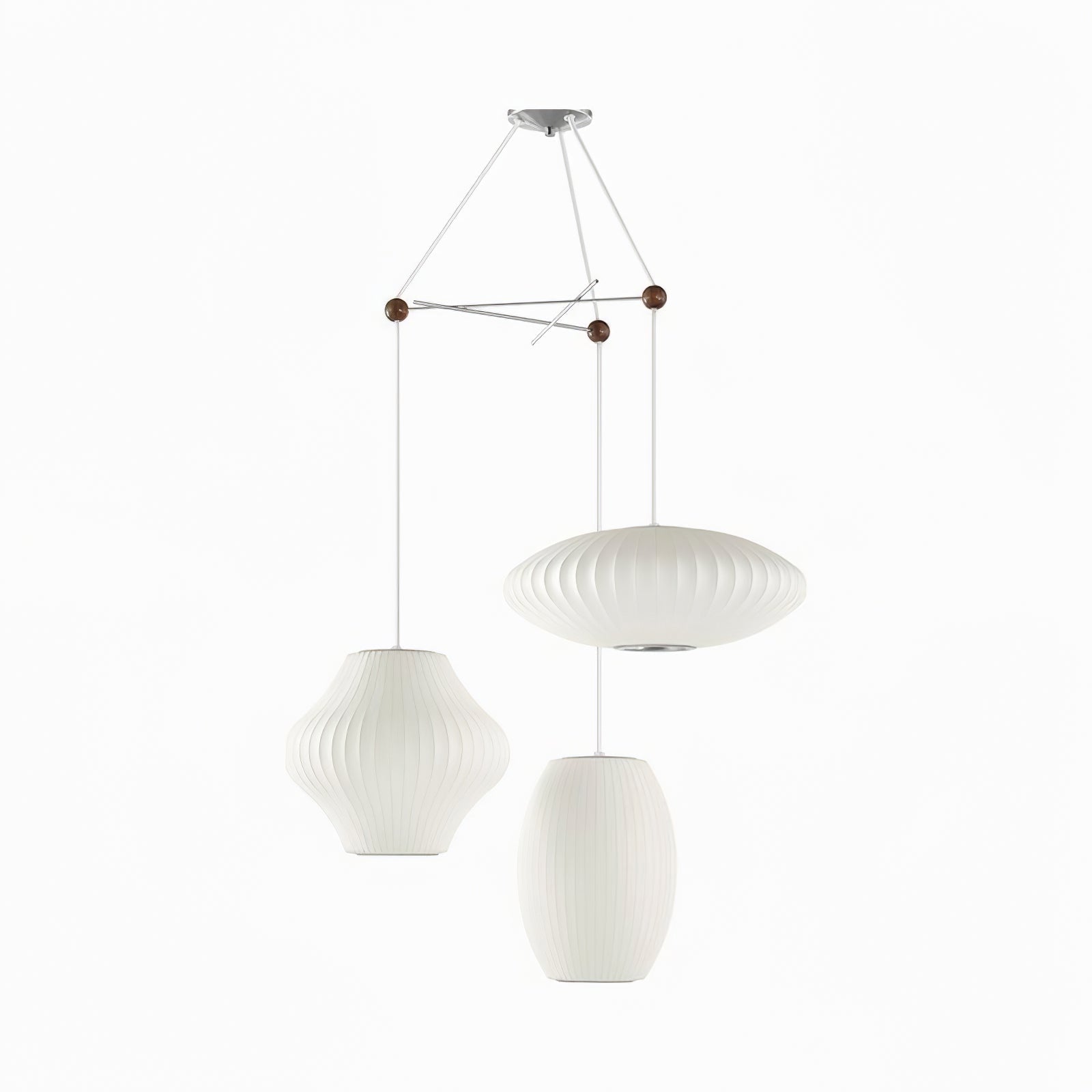 Lunar Modern Silk Pendant Lamp - Lamp Outdoor