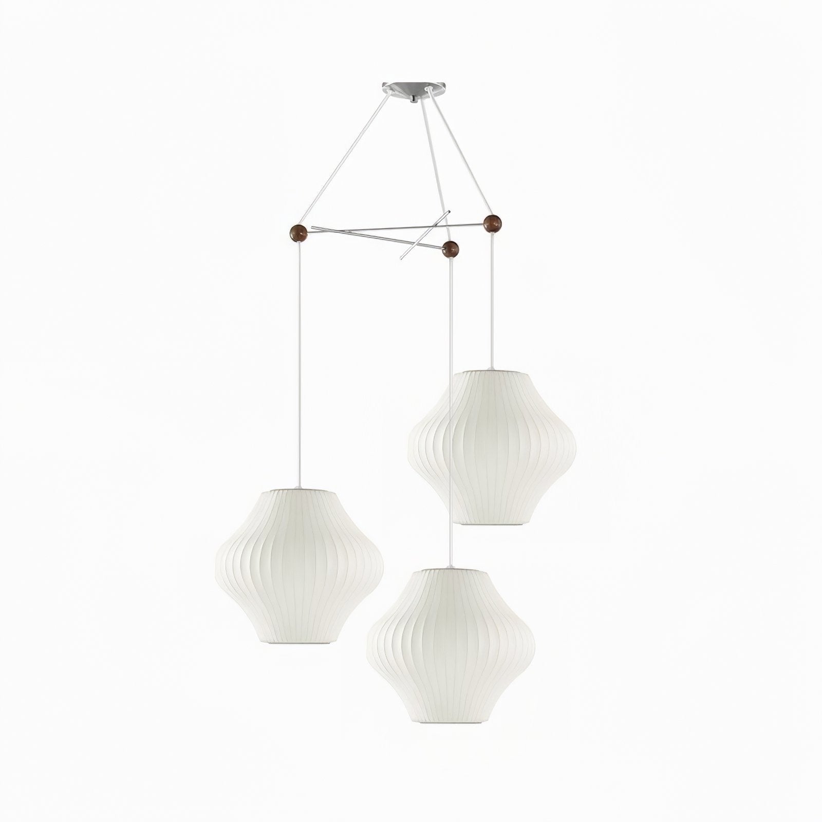 Lunar Modern Silk Pendant Lamp - Lamp Outdoor