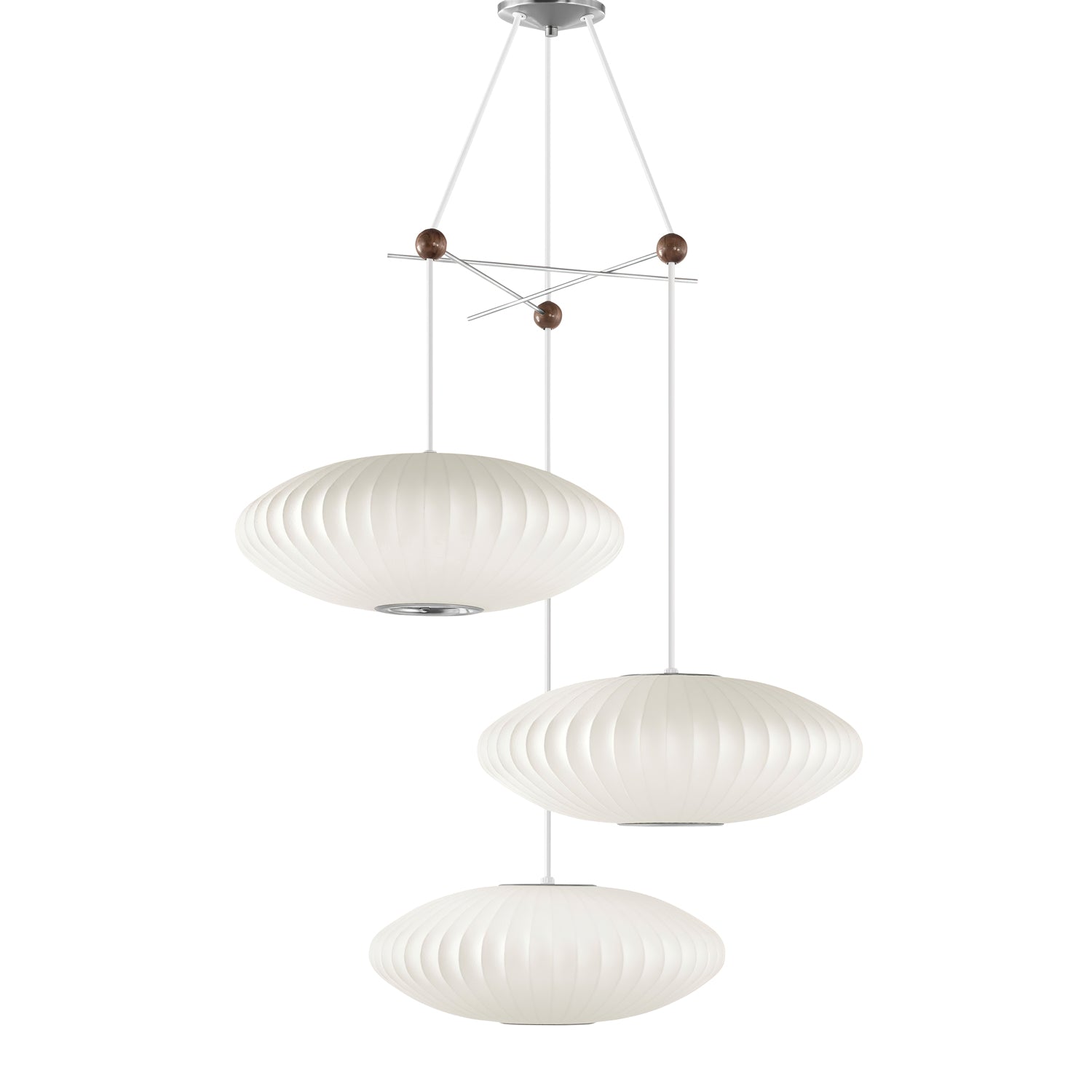 Lunar Modern Silk Pendant Lamp - Lamp Outdoor