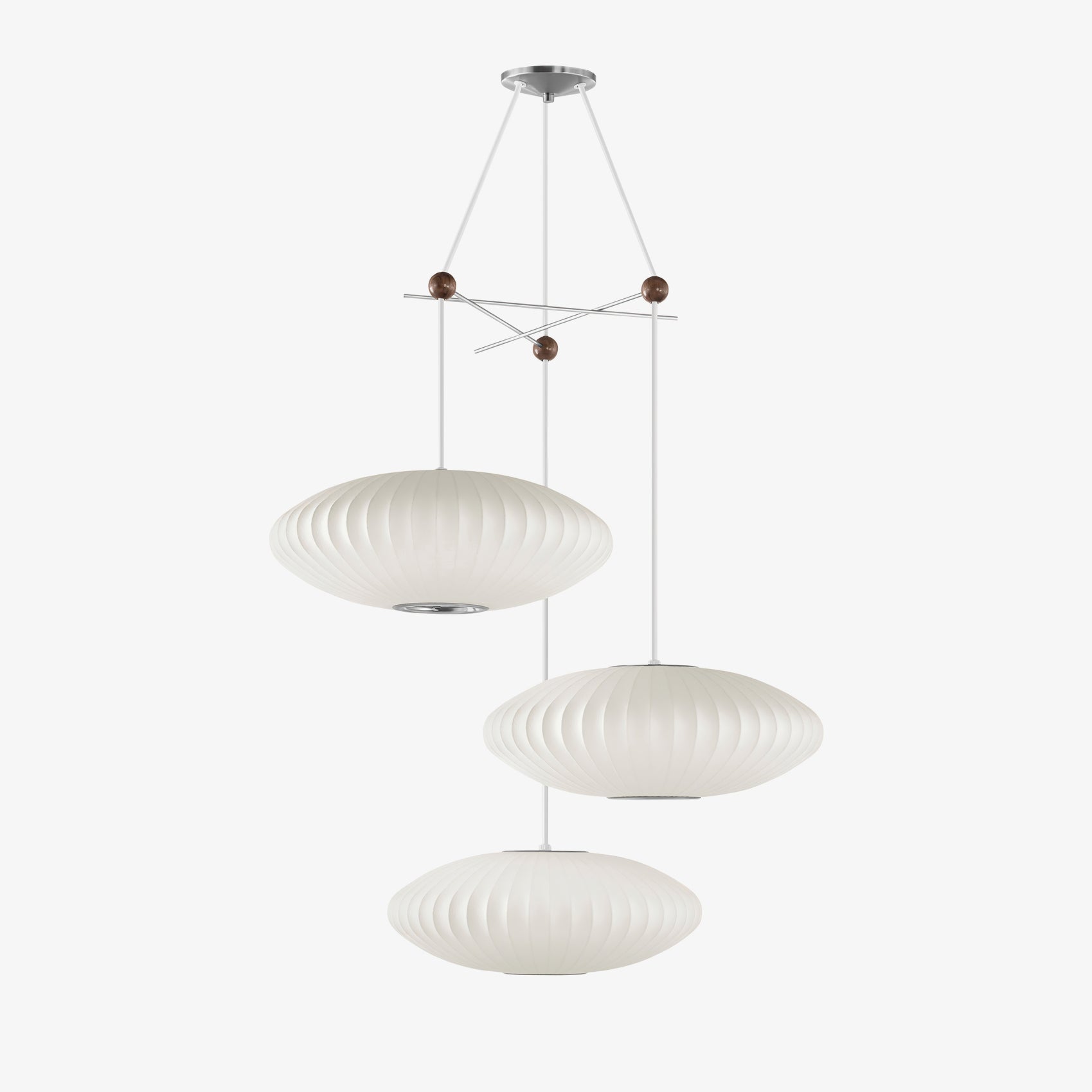 Lunar Modern Silk Pendant Lamp - Lamp Outdoor
