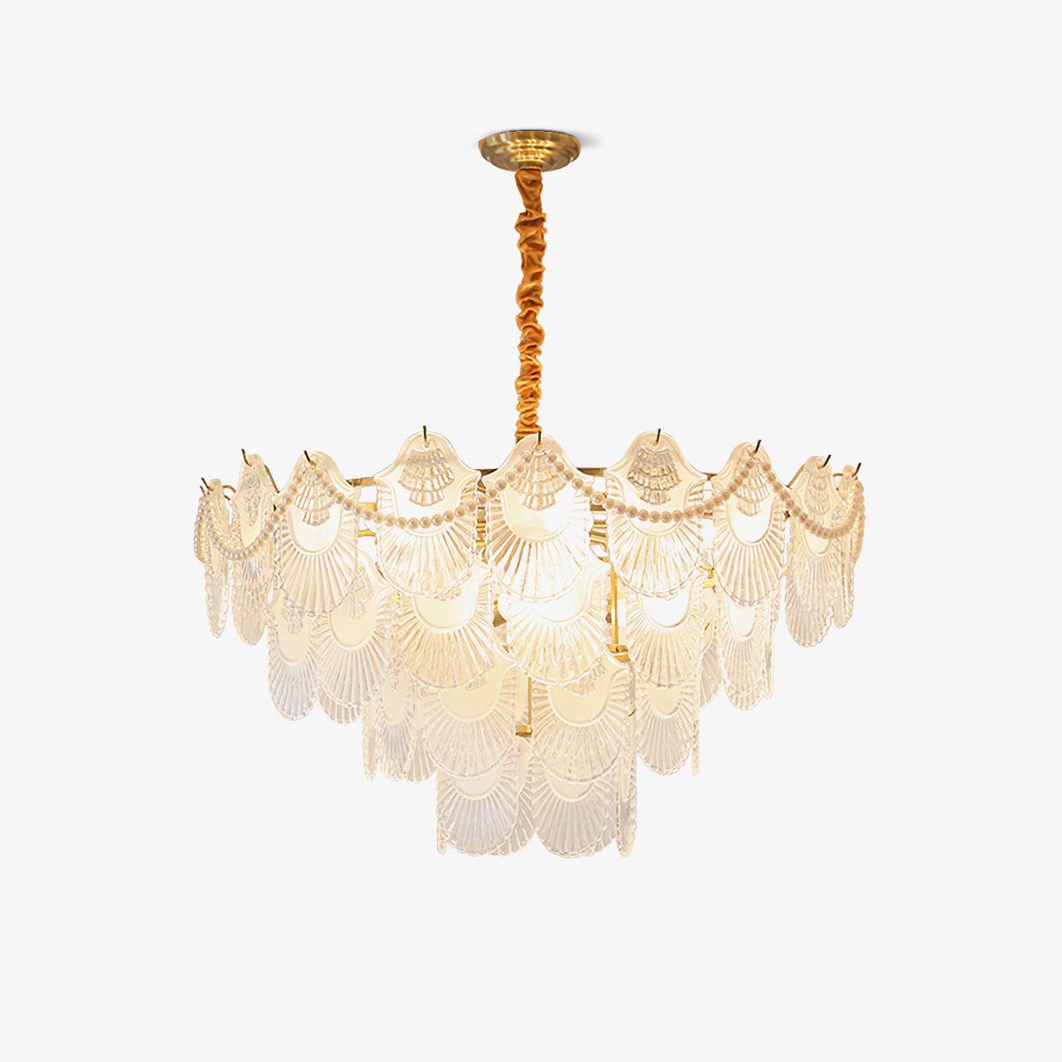 Pearl Glass Shell Chandelier - Lamp Outdoor