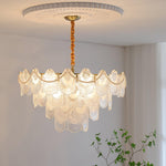 Pearl Glass Shell Chandelier - Lamp Outdoor
