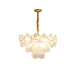 Pearl Glass Shell Chandelier - Lamp Outdoor