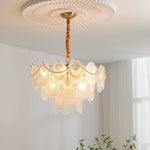 Pearl Glass Shell Chandelier - Lamp Outdoor