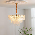 Pearl Glass Shell Chandelier - Lamp Outdoor