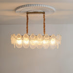 Pearl Glass Shell Chandelier - Lamp Outdoor