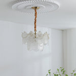 Pearl Glass Shell Chandelier - Lamp Outdoor