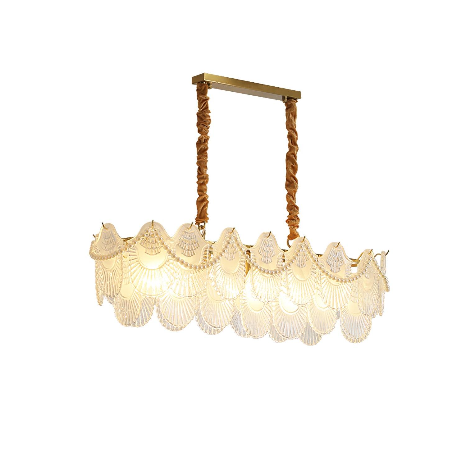 Pearl Glass Shell Chandelier - Lamp Outdoor