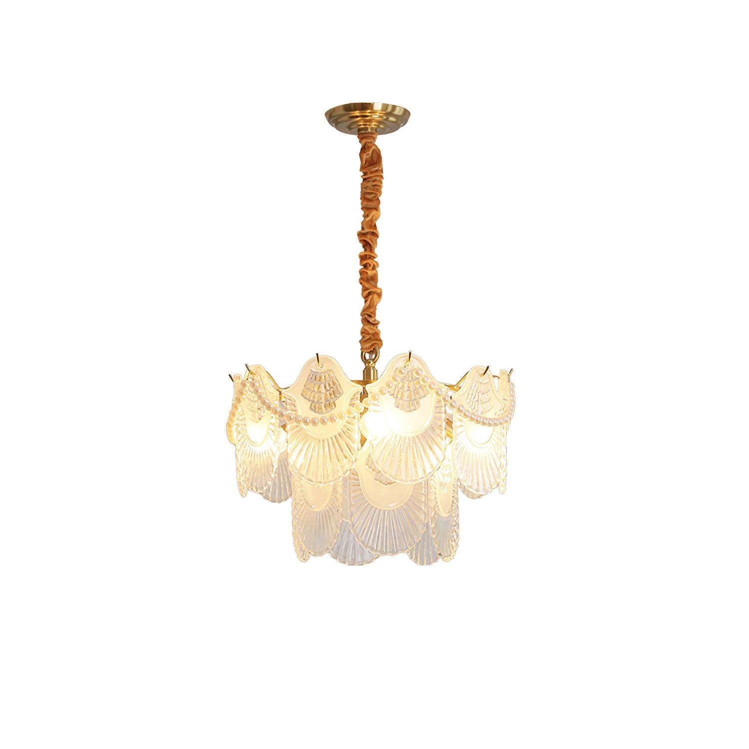 Pearl Glass Shell Chandelier - Lamp Outdoor