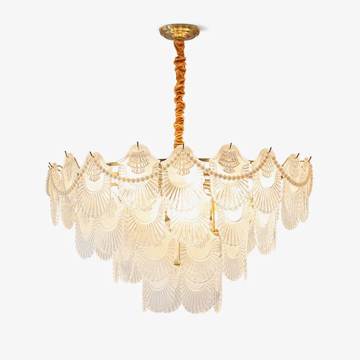 Pearl Glass Shell Chandelier - Lamp Outdoor