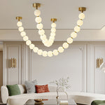 Pearl Glass Necklace Balls Chandelier - Lamp Outdoor