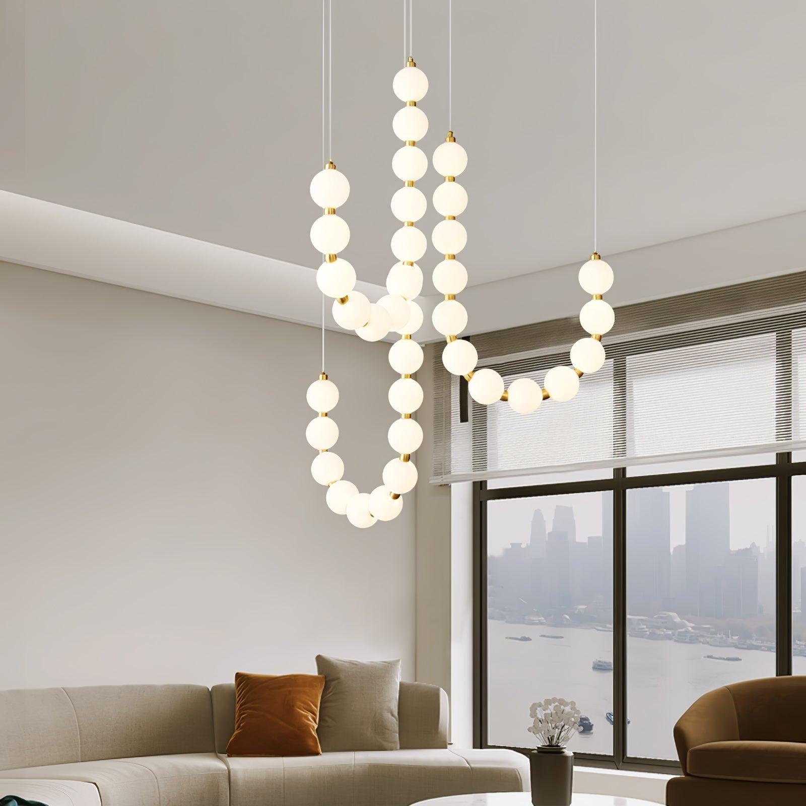 Pearl Modernl Glass Chandelier - Lamp Outdoor