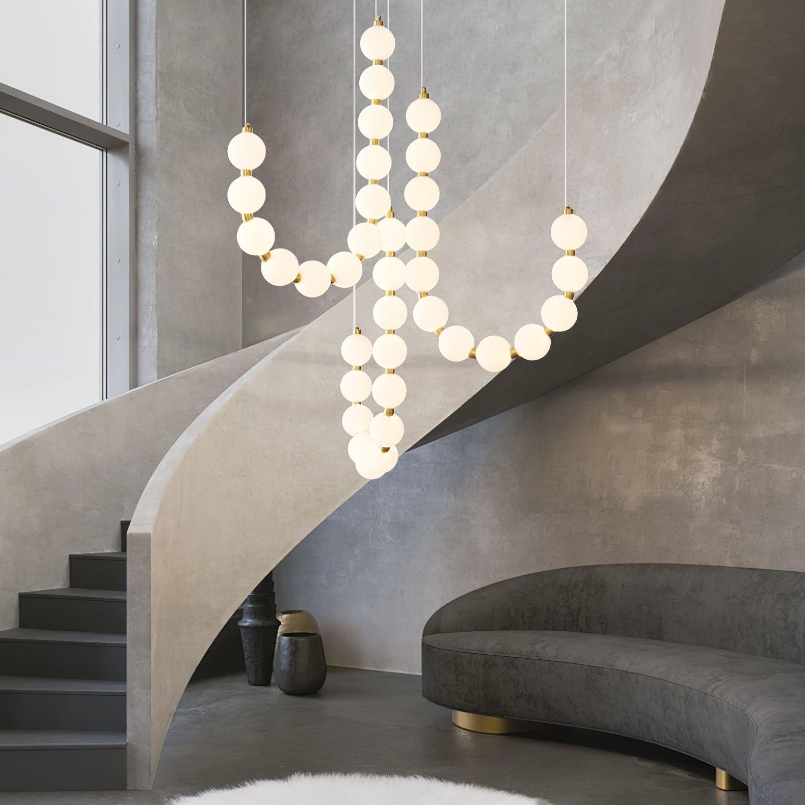 Pearl Modernl Glass Chandelier - Lamp Outdoor