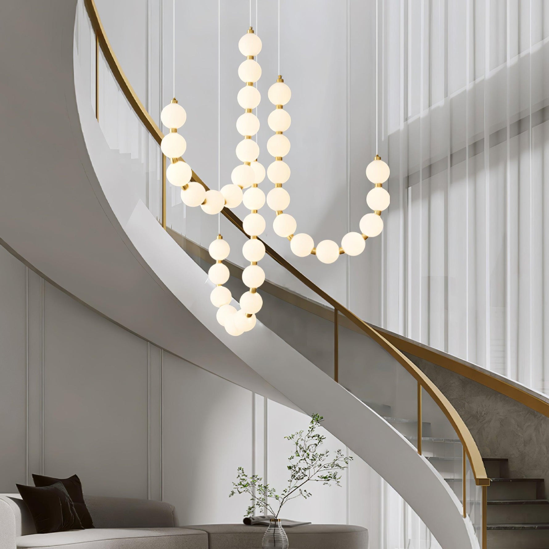 Pearl Modernl Glass Chandelier - Lamp Outdoor