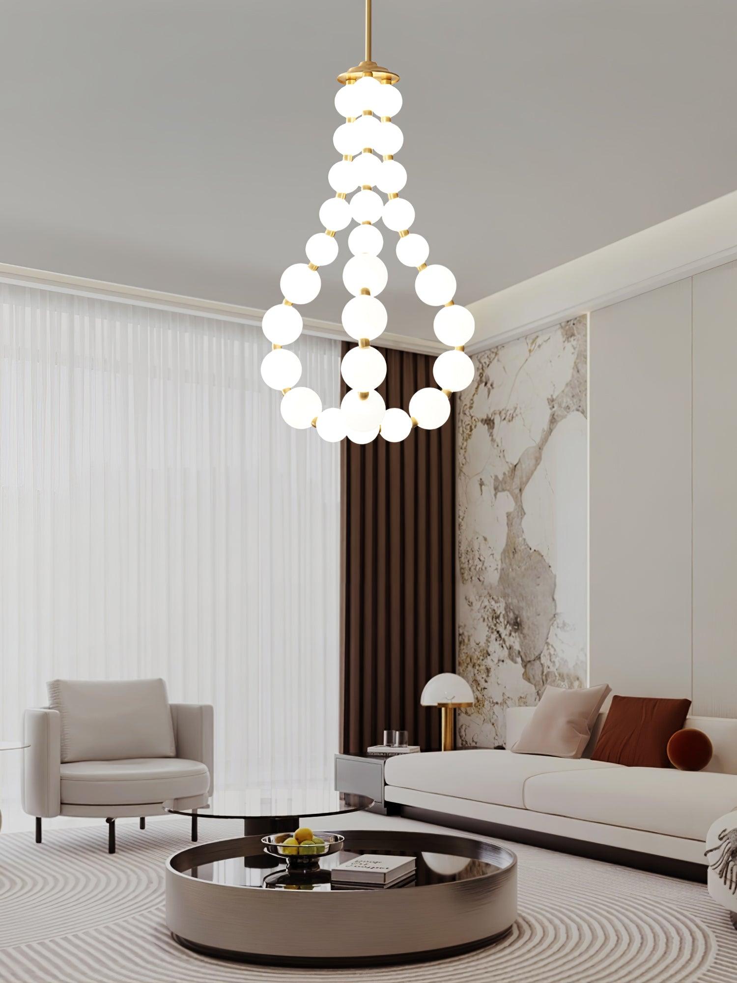 Pearl Modernl Glass Chandelier - Lamp Outdoor