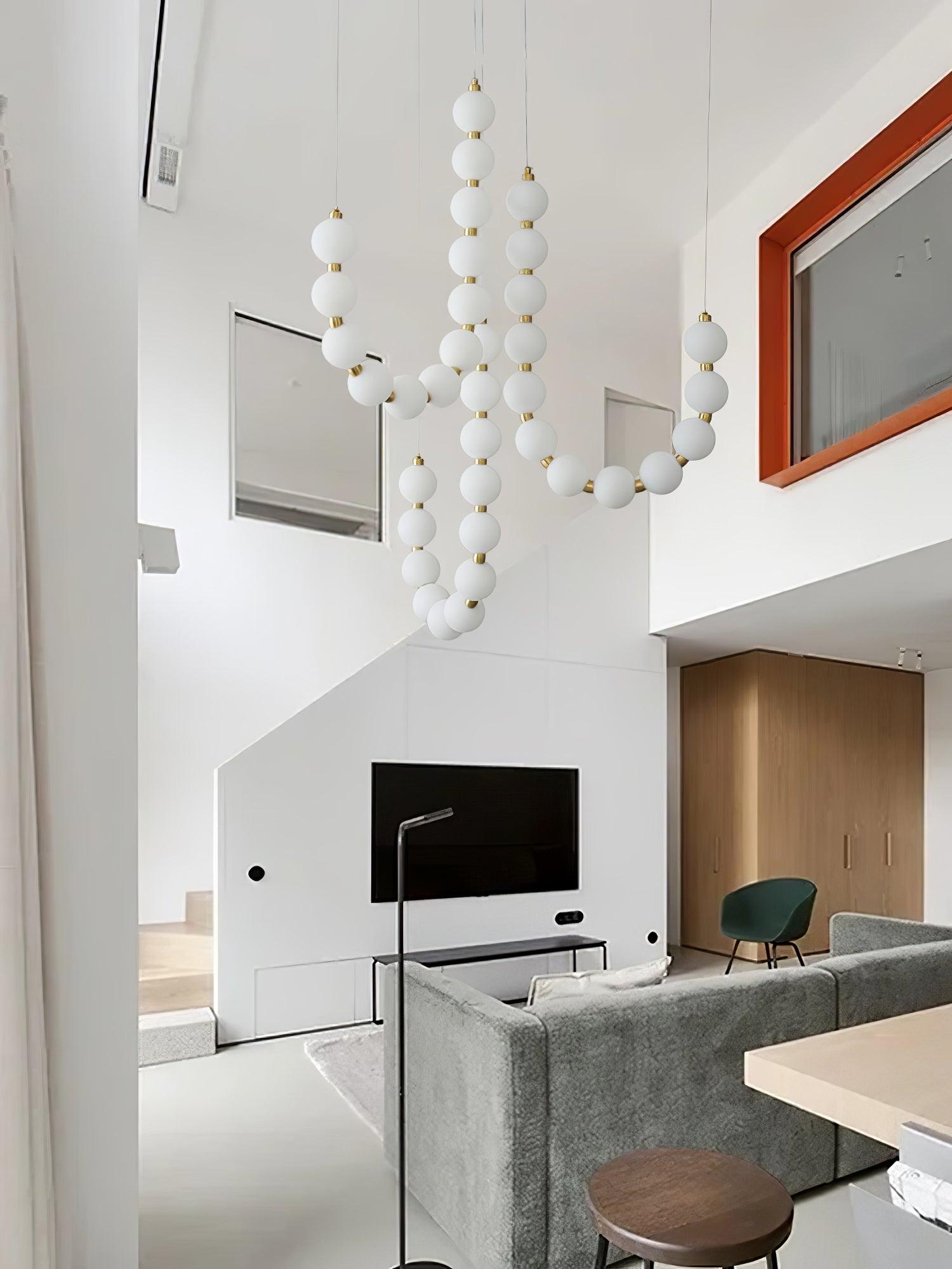 Pearl Modernl Glass Chandelier - Lamp Outdoor