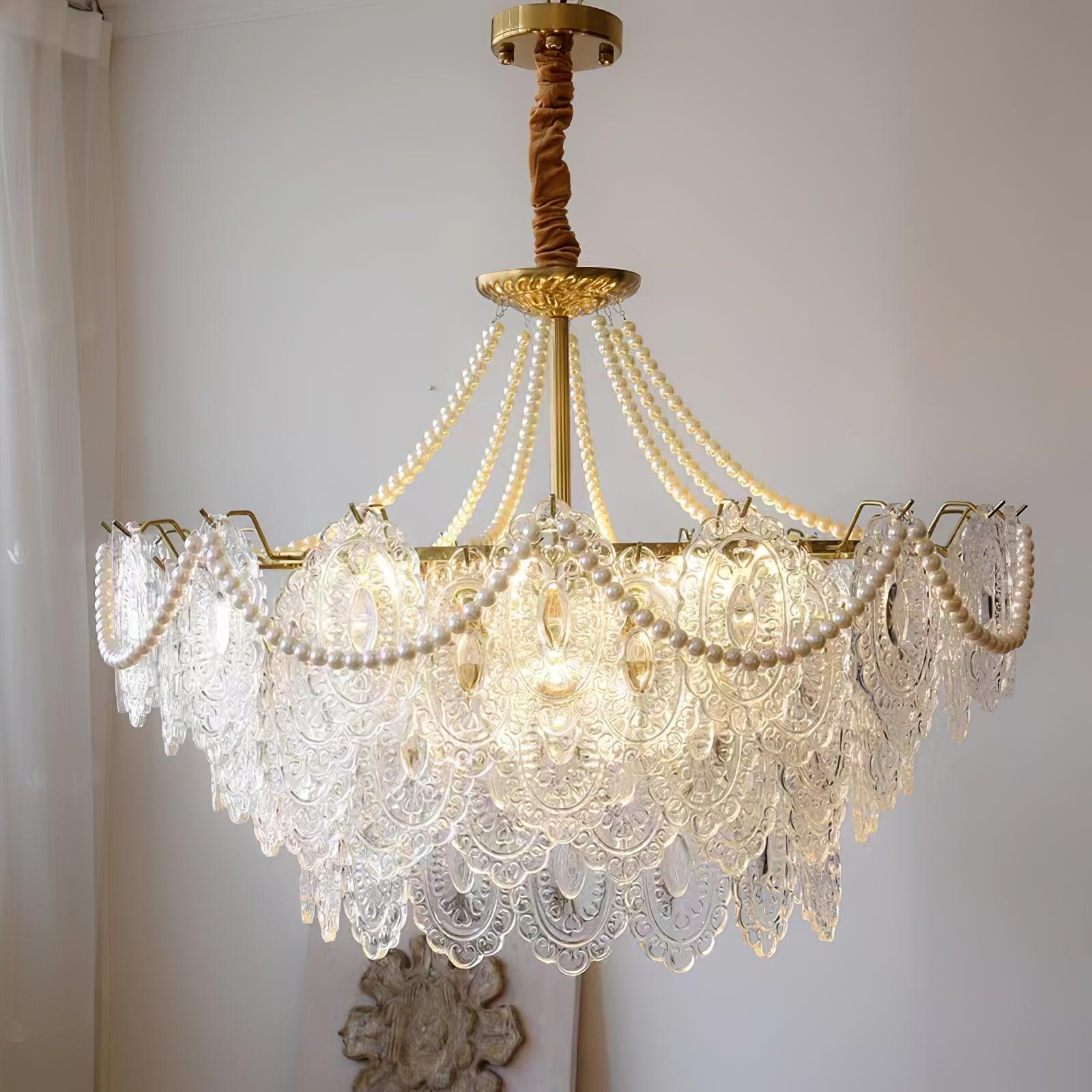 Pearls Glass Chandelier - Lamp Outdoor