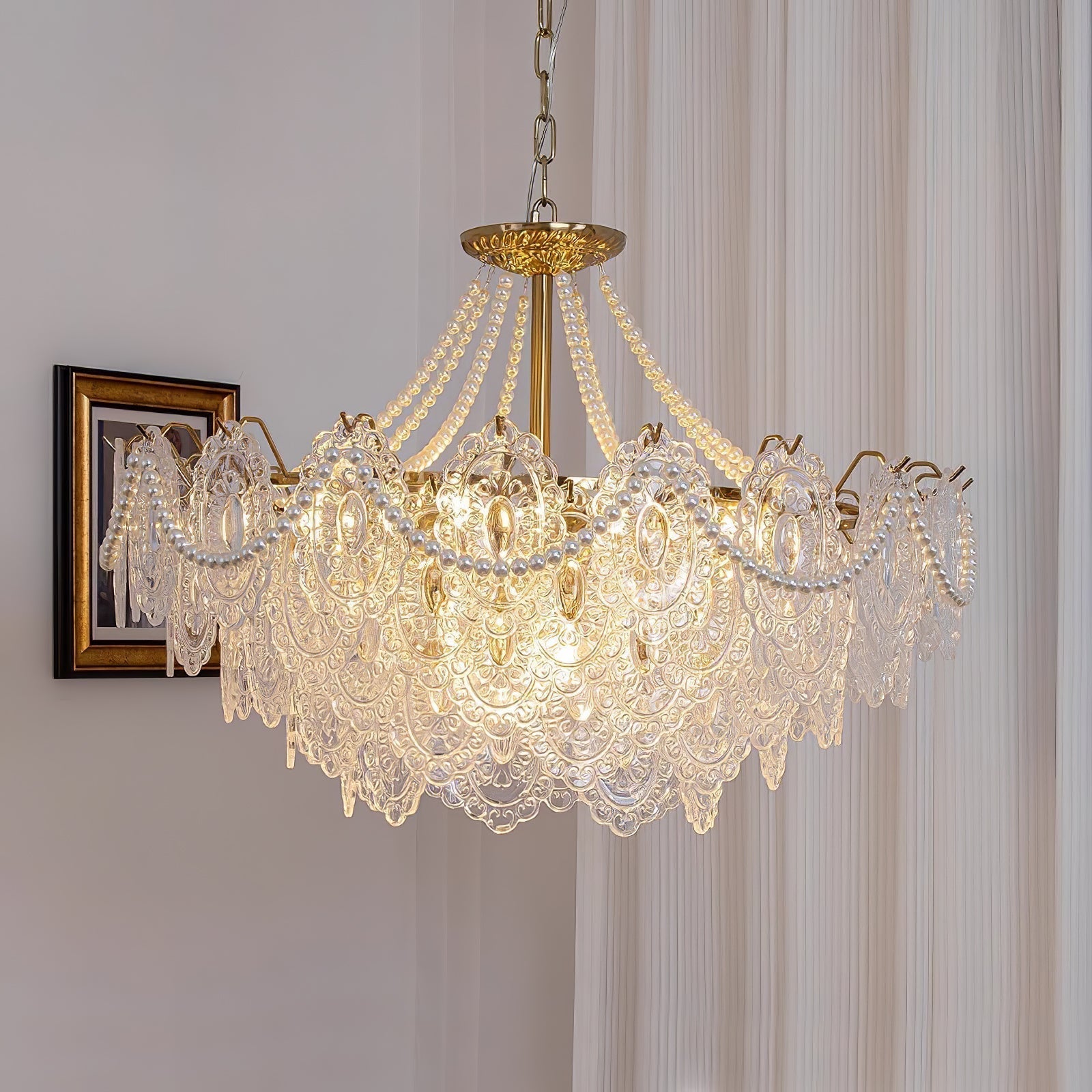 Pearls Glass Chandelier - Lamp Outdoor