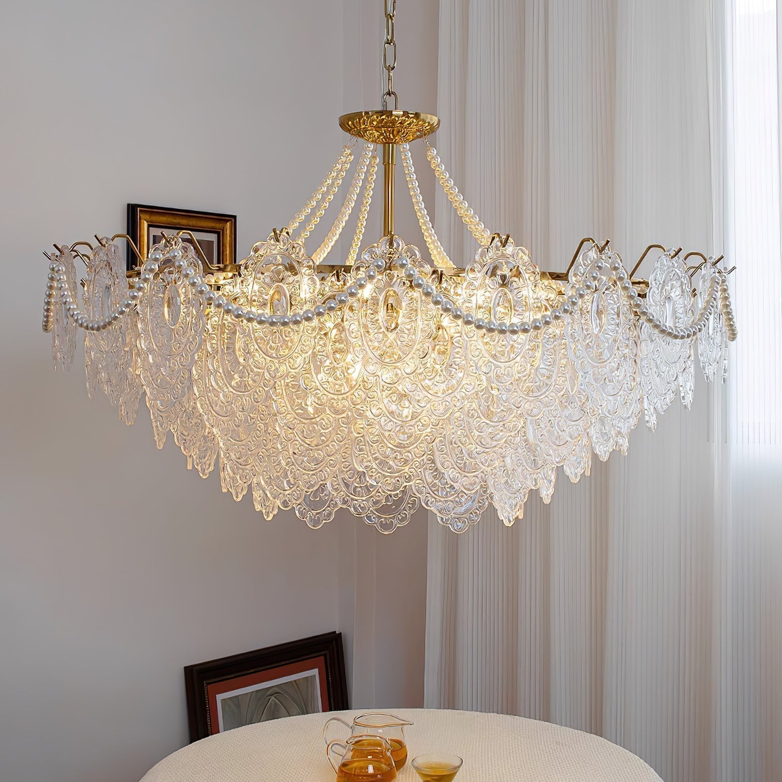 Pearls Glass Chandelier - Lamp Outdoor