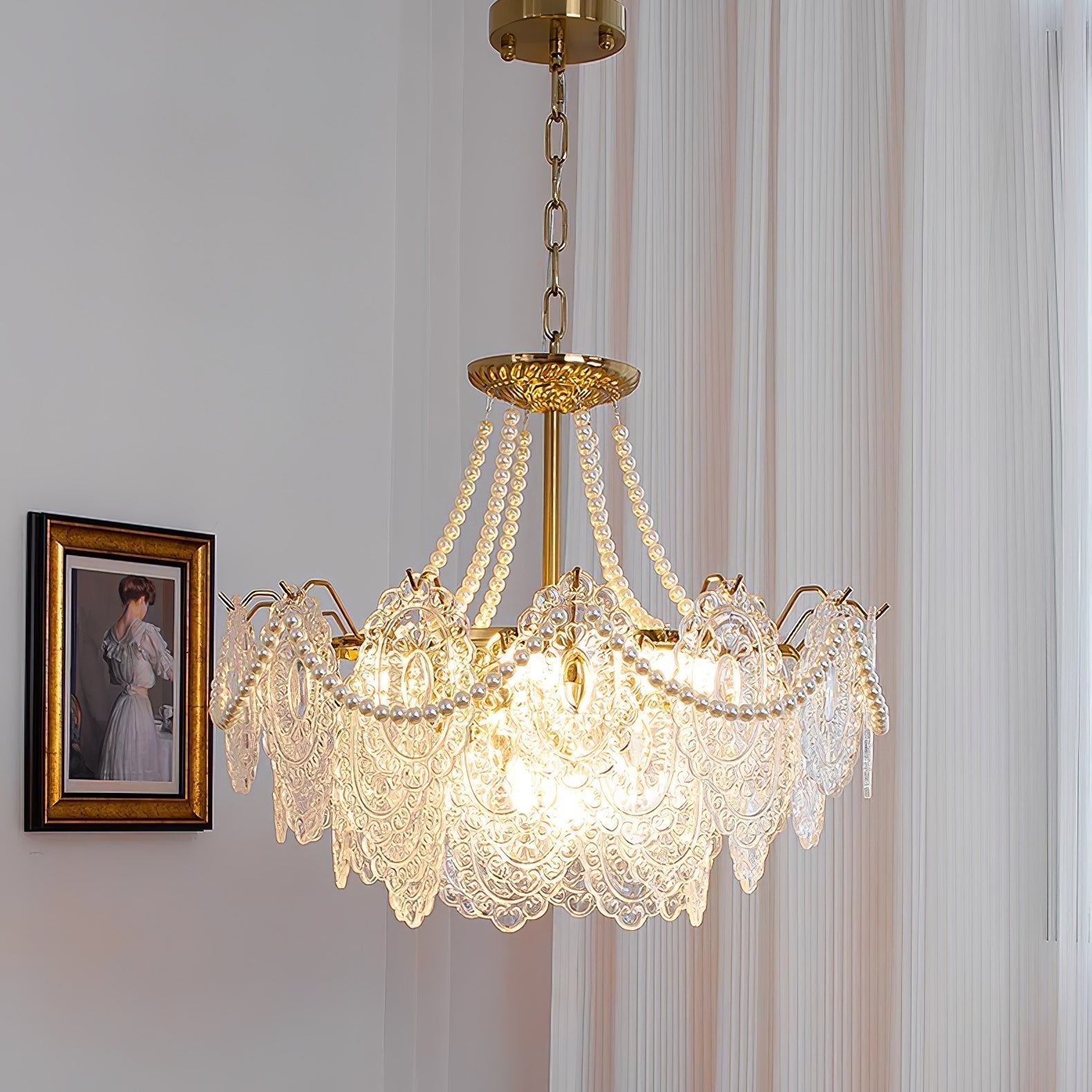 Pearls Glass Chandelier - Lamp Outdoor