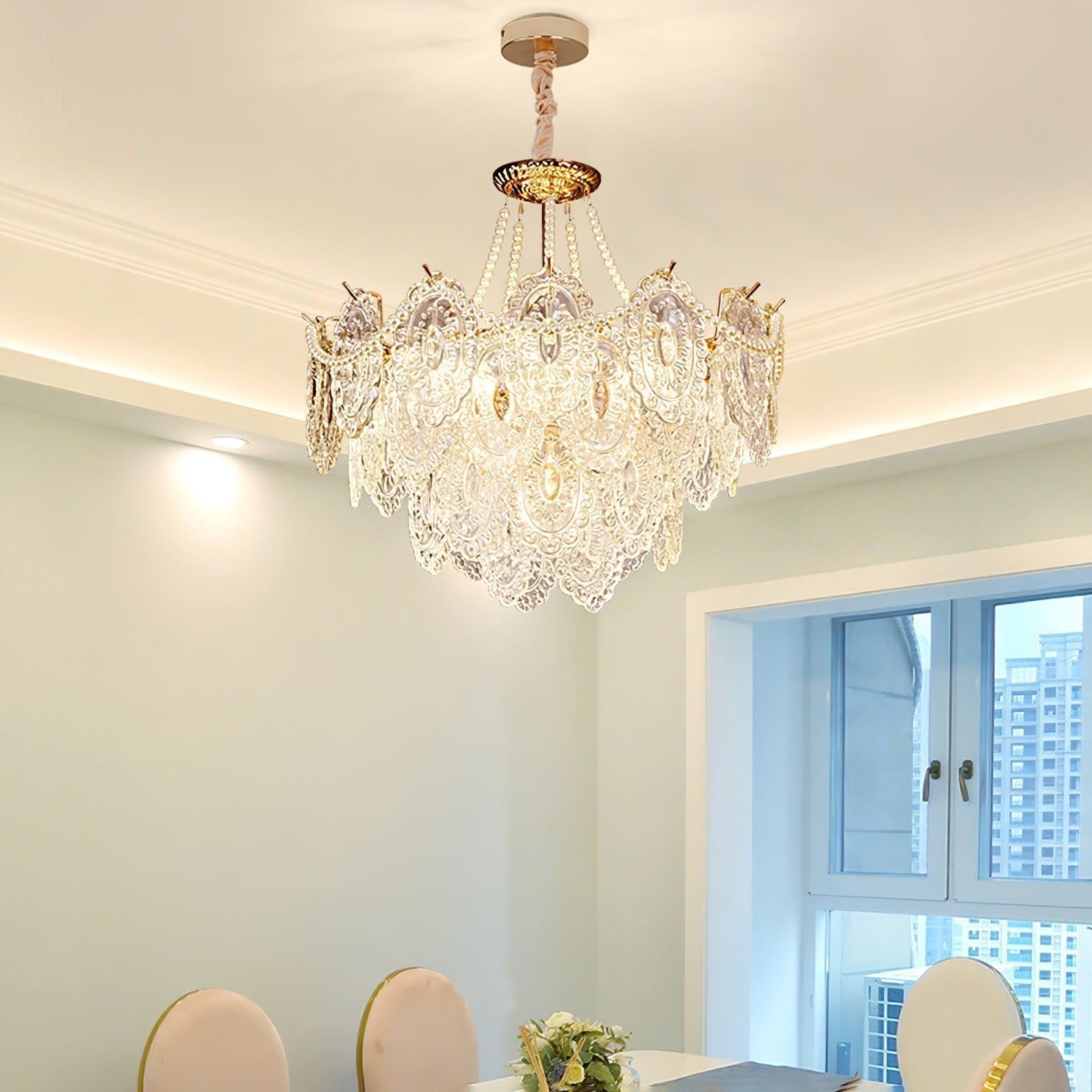 Pearls Glass Chandelier - Lamp Outdoor