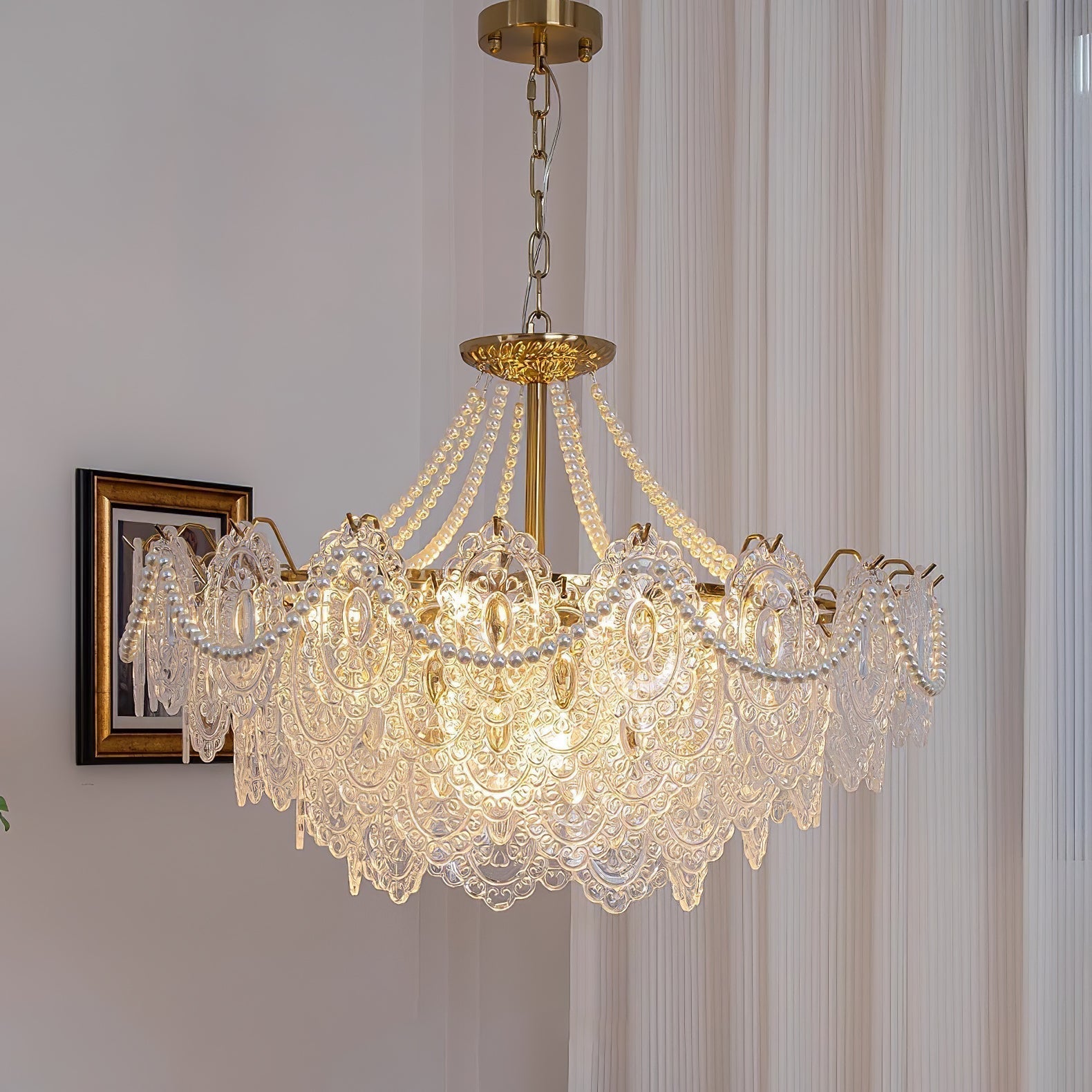 Pearls Glass Chandelier - Lamp Outdoor